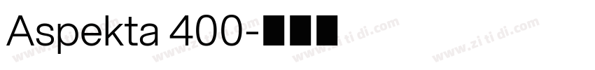 Aspekta 400字体转换